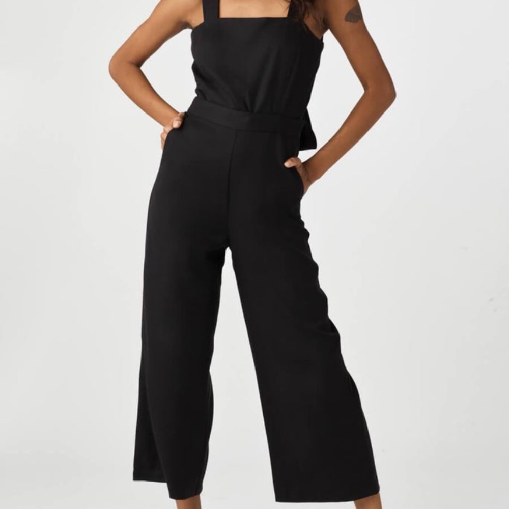 Vetta Capsule Apron Jumpsuit, Black, 2